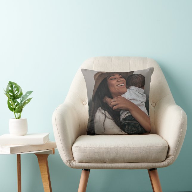 Cojín Decorativo Personalizado moderno de doble cara dos fotos comp (Silla)