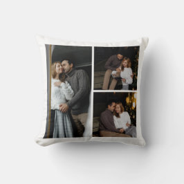 Cojín Decorativo Personalizado moderno tres Collages de fotos