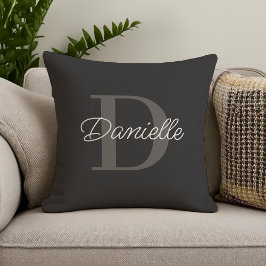 Cojín Decorativo Personalizado Monograma Moda moderna Minimalista N