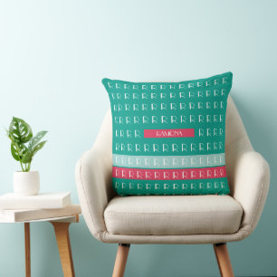 Cojín Decorativo Personalizado Monograma tachado