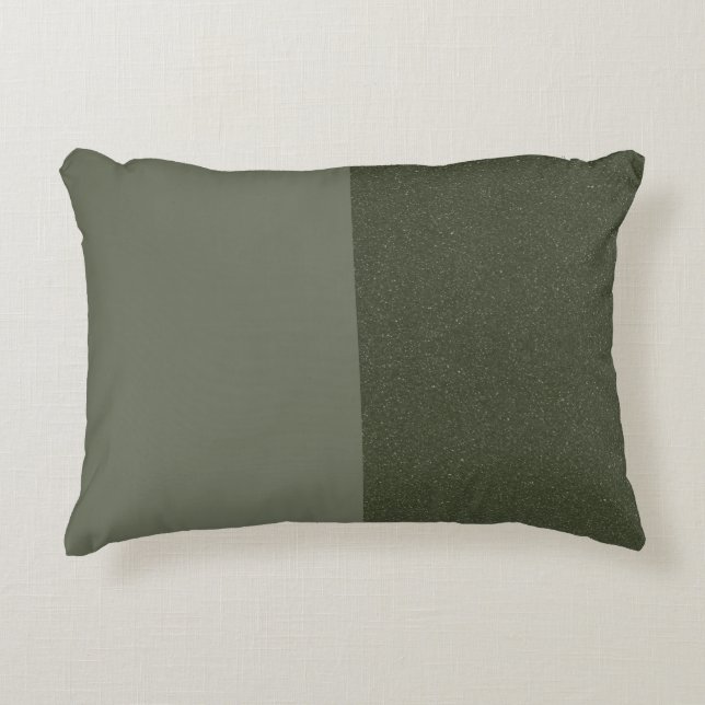 Cojín Decorativo Personalizado Moss Green Split Accent Pillow (Anverso)