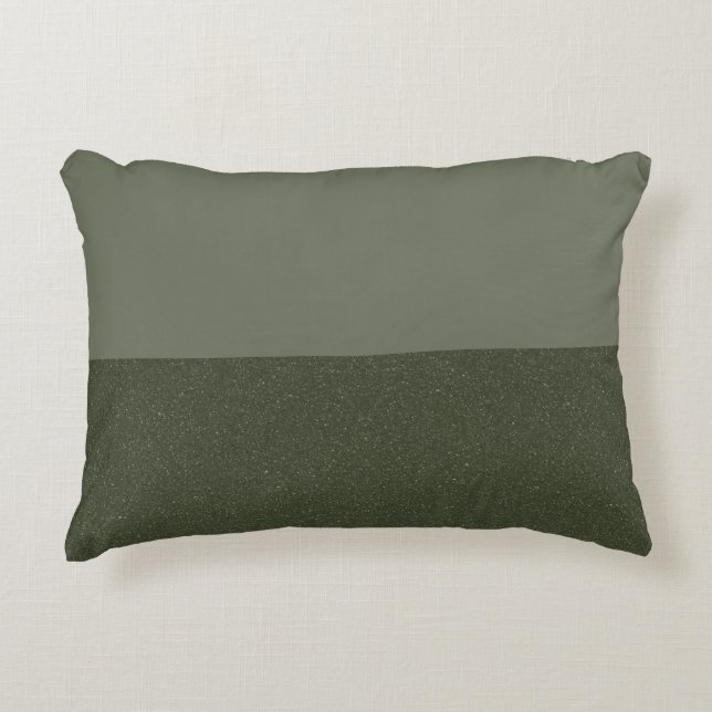 Cojín Decorativo Personalizado Moss Green Split Pillow Design (Anverso)