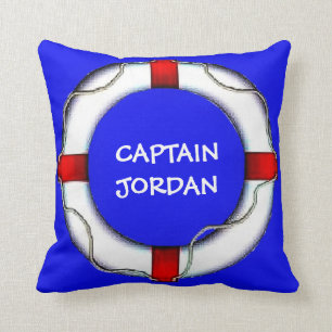 Cojín Decorativo Personalizado Nautical Captain Lifesaver