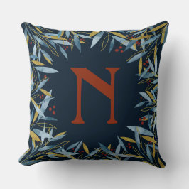 Cojín Decorativo Personalizado Navidades de invierno ramifica marco