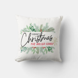 Cojín Decorativo Personalizado nombre de la familia moderna de Feli