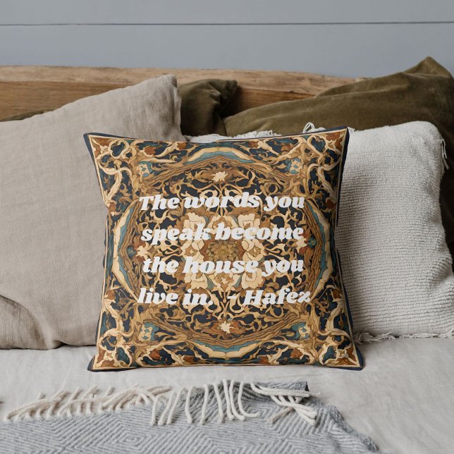 Cojín Decorativo Personalizado Nowruz regalo de Año Nuevo persa Art (Custom Nowruz Persian New Year Gift Khatam Art)