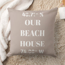 Personalizado Nuestras Coordenadas Beach House