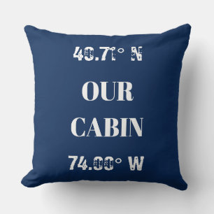 Cojín Decorativo Personalizado Nuestras Coordenadas De Cabina