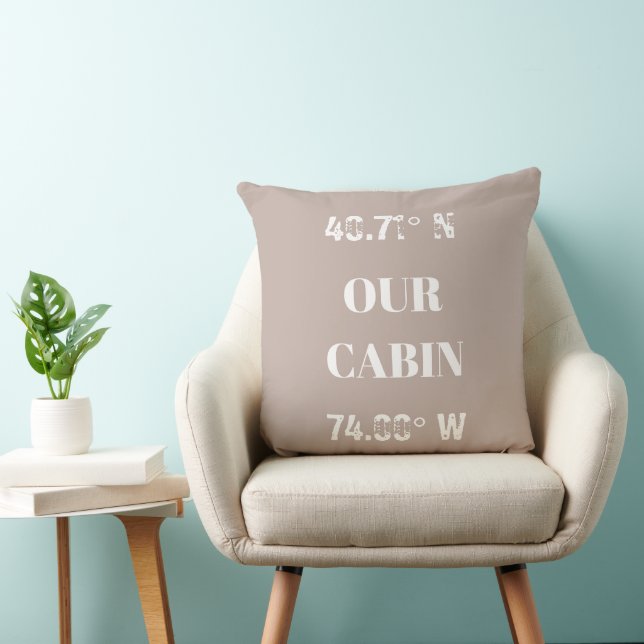 Cojín Decorativo Personalizado Nuestras Coordenadas De Cabina (Silla)