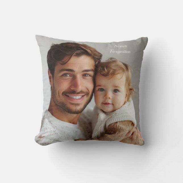 Cojín decorativo personalizado nunca olvidado (Anverso)
