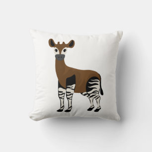 Cojín Decorativo Personalizado Okapi, animal Majestic Okapi, amante