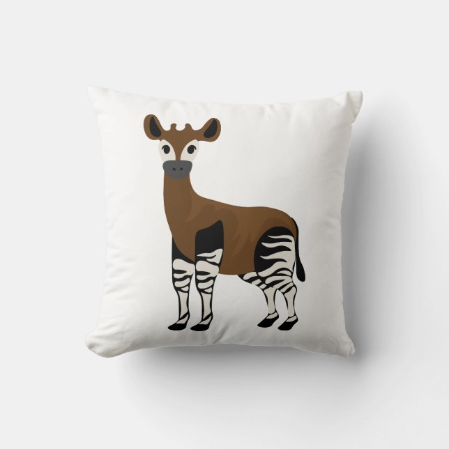 Cojín Decorativo Personalizado Okapi, animal Majestic Okapi, amante (Anverso)