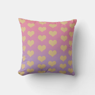 Cojín decorativo personalizado Ombré lilac oro ros