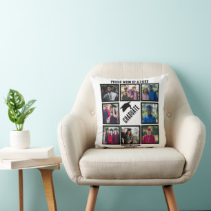 Cojín Decorativo Personalizado Orgullosa Mamá del Collage de fotos