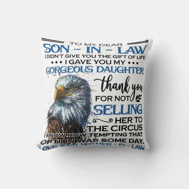 Cojín Decorativo Personalizado Para Mi Querido Hijo De Derecho (Anverso)