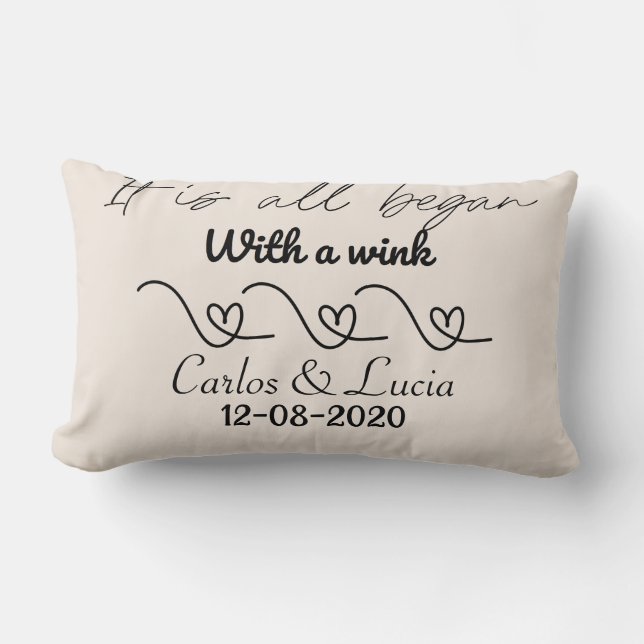 Cojín decorativo personalizado para parejas asocia (Anverso)