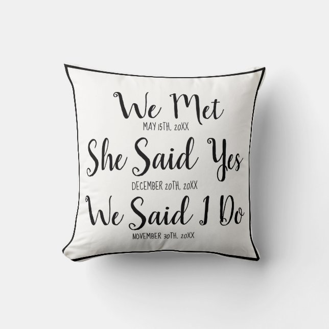 Cojín decorativo Personalizado para regalo Boda de (Anverso)
