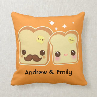 Cojín Decorativo Personalizado - pares lindos de las tostadas de