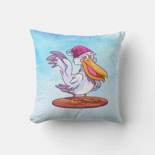 Cojín Decorativo Personalizado Pelican Navidades de mano - Ilustrac