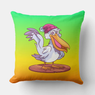 Cojín Decorativo Personalizado Pelican Navidades de mano - Ilustrac