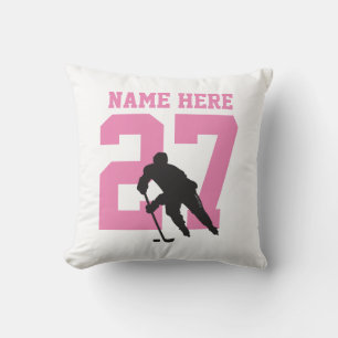 Cojín Decorativo Personalizado personalizado Jugador de hockey Núme