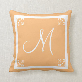 Cojín Decorativo PERSONALIZADO personalizado MONOGRAM con durazno d