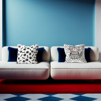 Cojín Decorativo Personalizado personalizado nombre del gato con pa