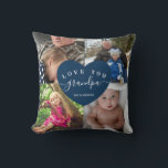 Cojín Decorativo Personalizado Photo Keepsake GRANDPA regalo<br><div class="desc">Personalizado Photo Keepsake GRANDPA regalo</div>