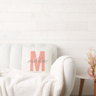 Cojín Decorativo Personalizado Pillow inicial   Monograma moderno P