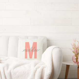 Cojín Decorativo Personalizado Pillow inicial | Monograma moderno P