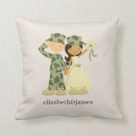 Cojín Decorativo Personalizado Pillow, soldado y Boda de novia