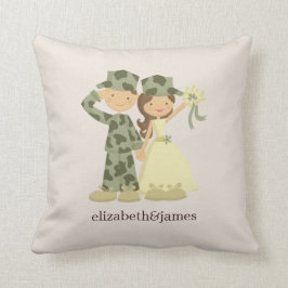 Cojín Decorativo Personalizado Pillow, soldado y Boda de novia