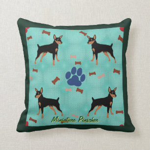 Cojín Decorativo Personalizado Pinscher en miniatura