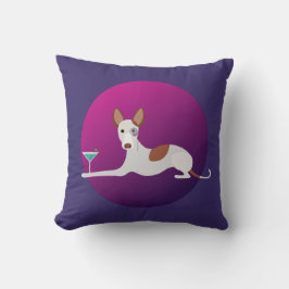 Cojín Decorativo Personalizado Podenco Perro Art Deco Rosa