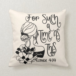 Cojín Decorativo Personalizado Por Un Tiempo Como Este Cristiano
