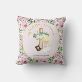 Cojín Decorativo Personalizado Primero Comunión Santa Cute Blonde C