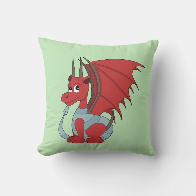 Cojín Decorativo Personalizado Red Dragon (Anverso)