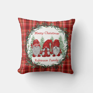 Cojín Decorativo Personalizado Red Gnomes Feliz Navidad