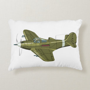 Cojín Decorativo Personalizado retro avión de combate