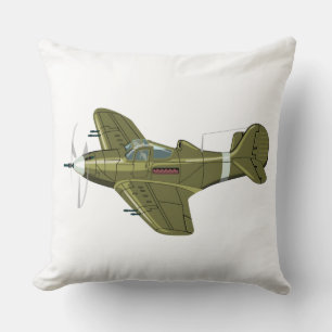 Cojín Decorativo Personalizado retro avión de combate