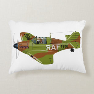 Cojín Decorativo Personalizado retro avión de combate
