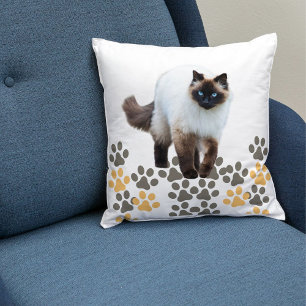 Cojín Decorativo Personalizado Siamese Cat Cute Mascota Regalo Plan