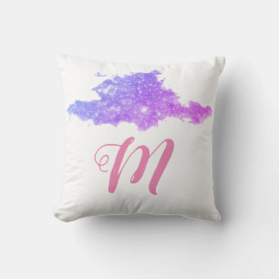 Cojín Decorativo personalizado simple brillo púrpura rosa añádase s