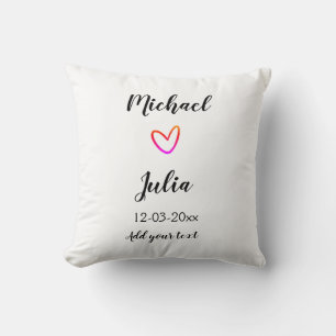 Cojín Decorativo personalizado simple minimal añade tu nombre rojo