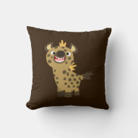 Personalizado sonriente suave Hyena Pillow