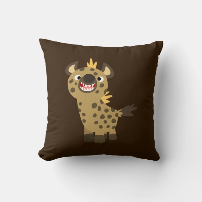 Cojín Decorativo Personalizado sonriente suave Hyena Pillow (Anverso)