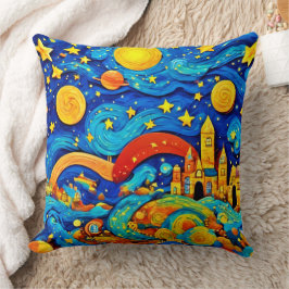 Cojín Decorativo Personalizado Starry Night Art