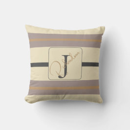 Cojín Decorativo Personalizado Taupe Dorado Moderno Chic Neutro con