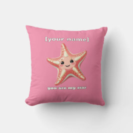 Cojín Decorativo Personalizado Texto o Nombre Diseño Starfish