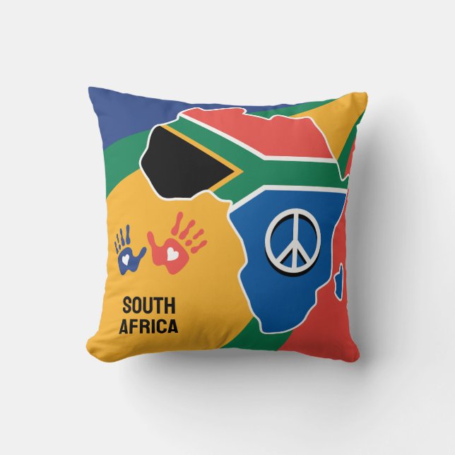 Cojín Decorativo Personalizado Textos Sudáfrica (Anverso)
